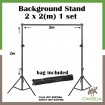Studio Background Stand Support Tripod 2 x 2 M Portable Handle Kit 200 CM